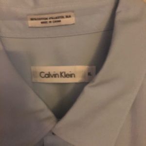Calvin Klein long sleeve blue dress shirt